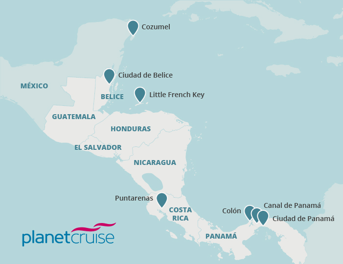 Cruceros por América Central Información y ofertas Cruise ES